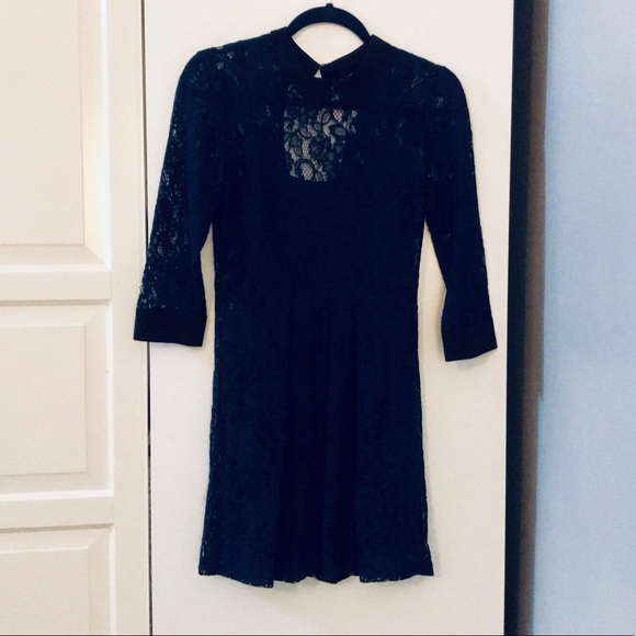 Blue, Lace BCBGeneration Peter Pan Collar Dress - Picture 2 of 6